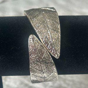 Silver Embossed Lead Cuff Bracelet